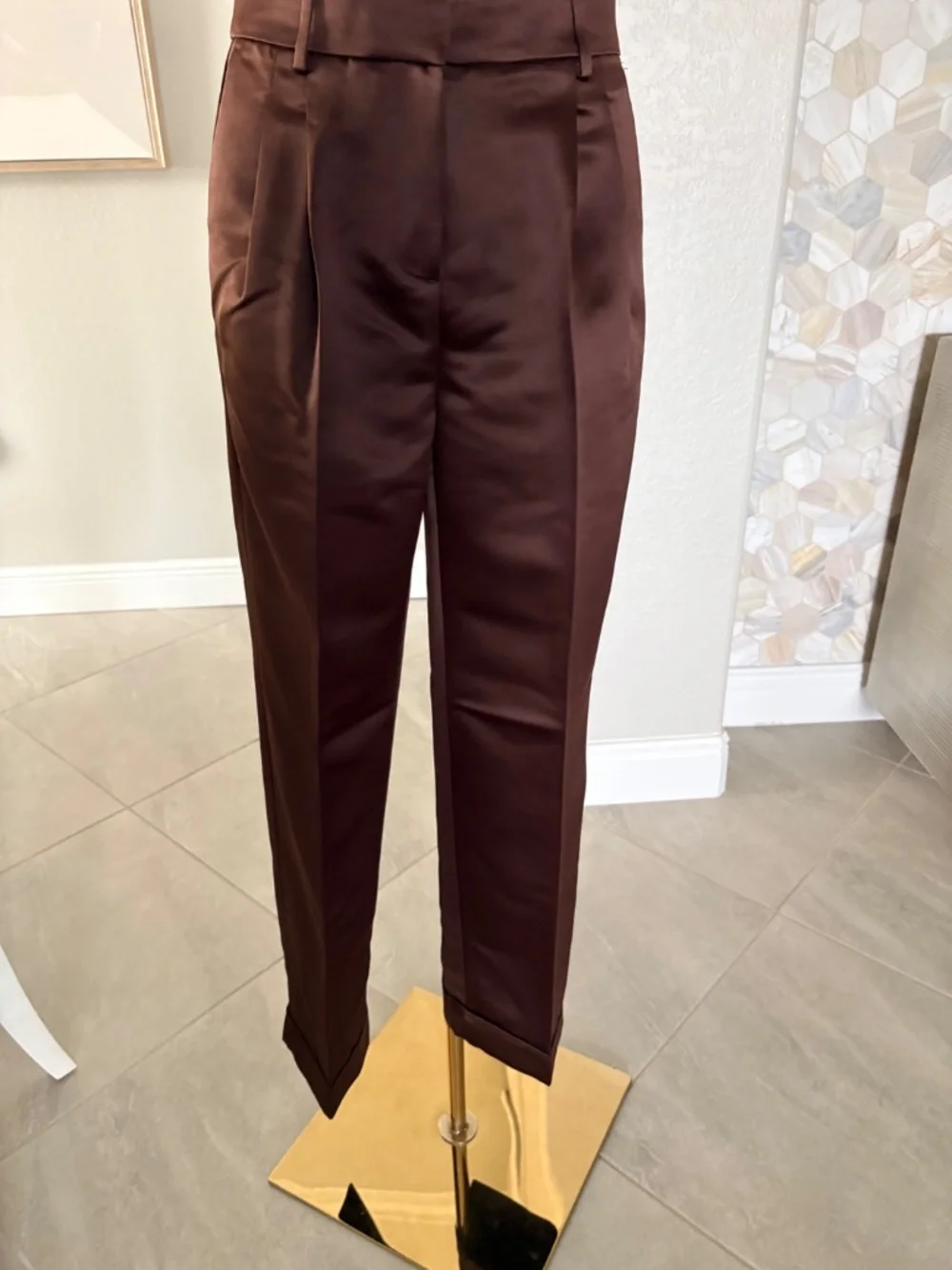 NWT J Crew Wide-leg pleated pant in duchesse satin